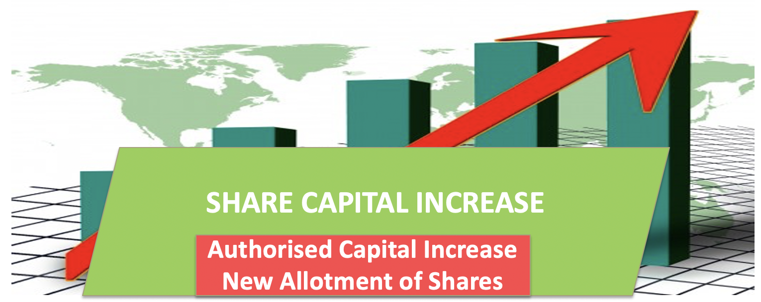 Increase in authorised share capital, Procedure, Fee and Legal Compliances