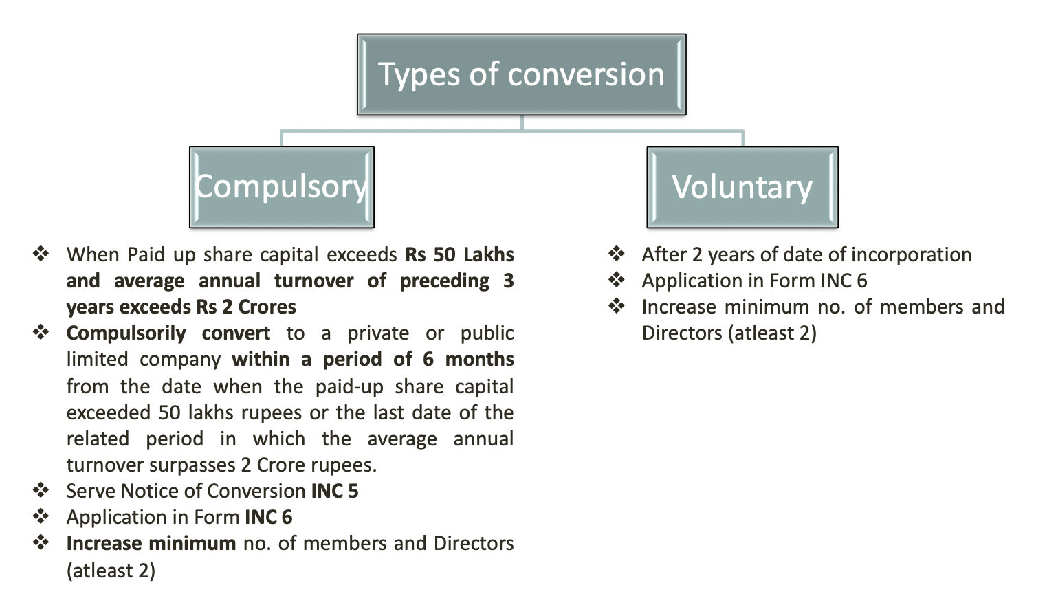Conversion of OPC into Private Limited Company
